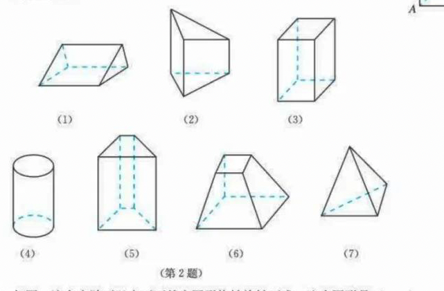 四棱柱,四棱台,五棱锥都是六面体 ()题解:a错误,前半句对,后半句错误