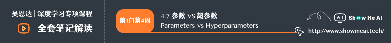 参数 VS 超参数 Parameters vs Hyperparameters