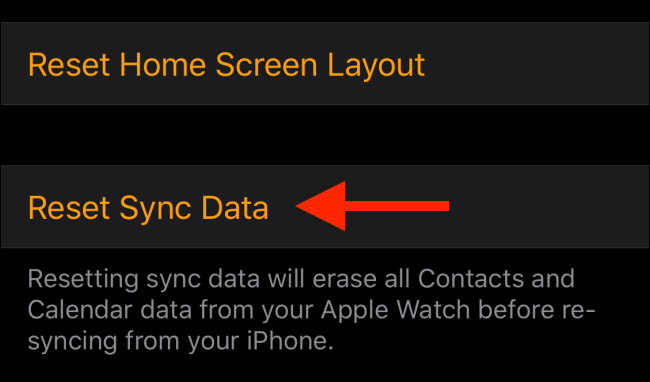 Tap on Reset Sync Data