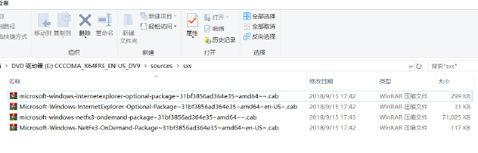 win10离线安装.NetFrameWork3.5出现0x800F081F解决办法。