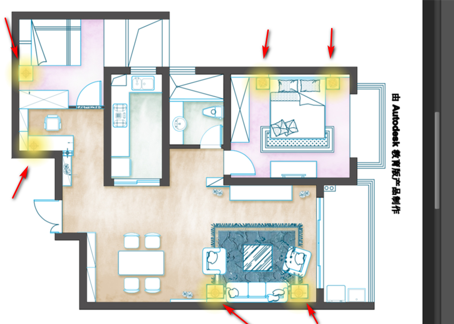 计算机教室布置图cad,CAD制作平面图教程制作教室