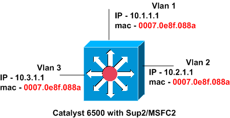 在Catalyst交换机VLAN或L3 接口上的对唯一的MAC地址支持的平台配置