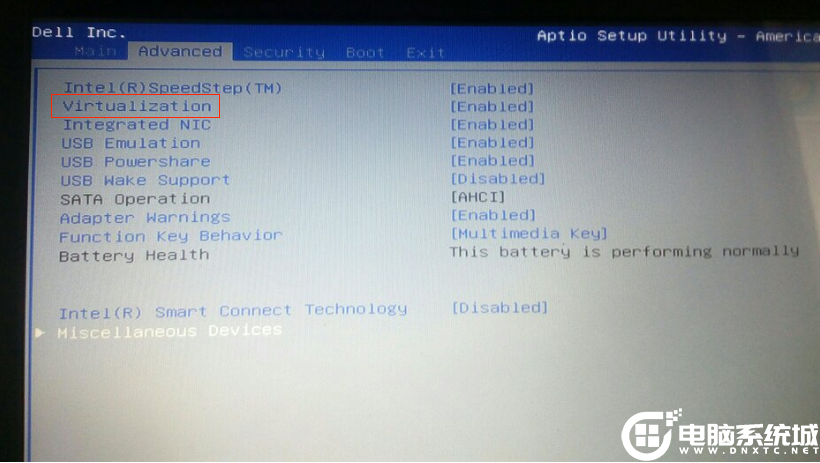 将Virtualization默认的disabled改成enabled开启vt