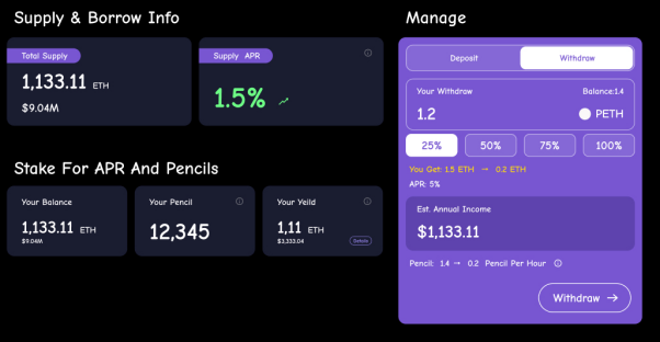 Pencils Protocol 提供层次化的 Staking，品牌升级不断