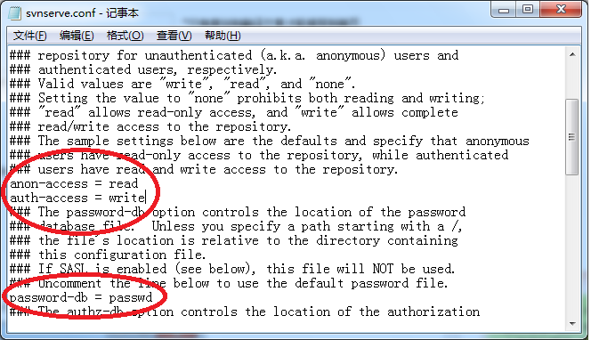 SVN服务器创建及使用--以文档文件的管理示例
