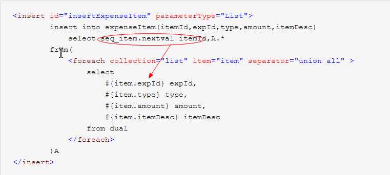 foreach mysql 报错_MyBatis操作Oracle批量插入 ORA-00933: SQL 命令未正确结束