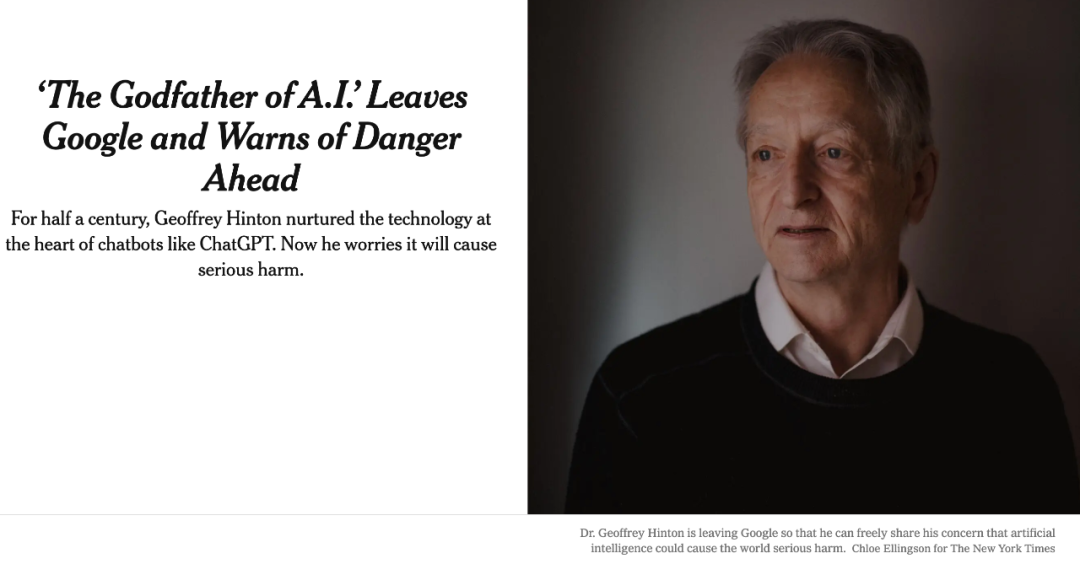 突发geoffreyhinton从谷歌离职警告ai风险