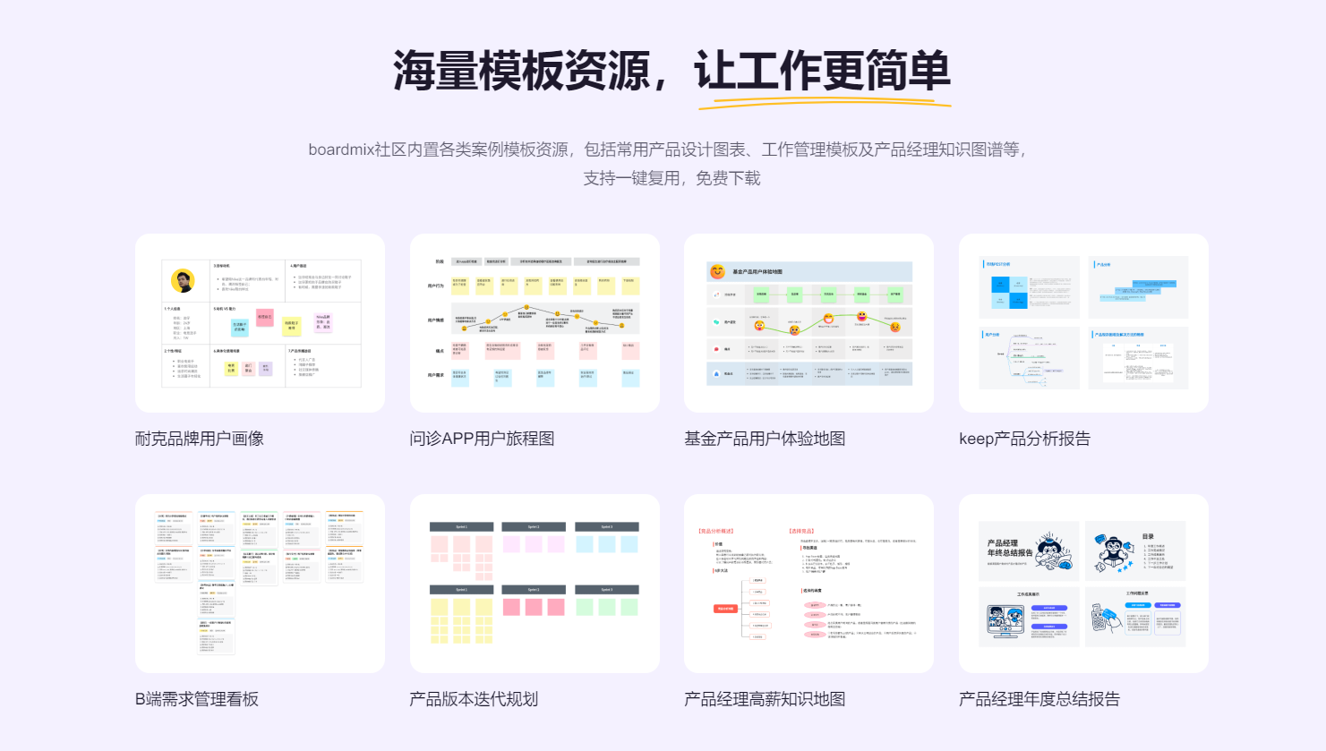 海量模板资源，让产研协作更简单