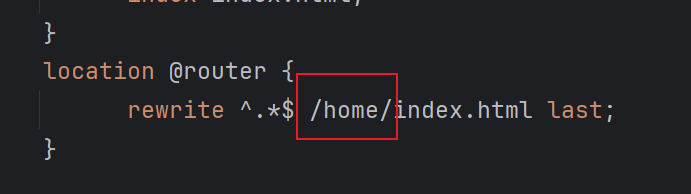 nginx  router 配置/home/...