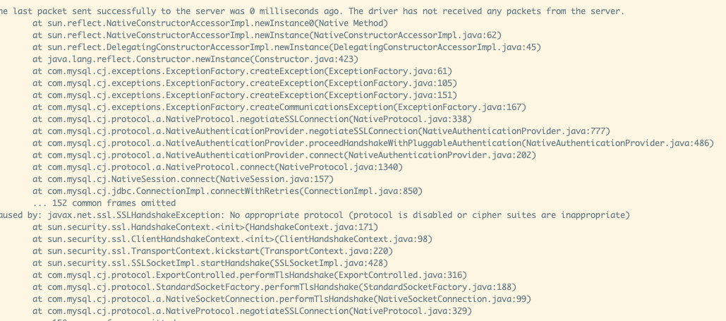 连接数据库SSLHandshakeException问题