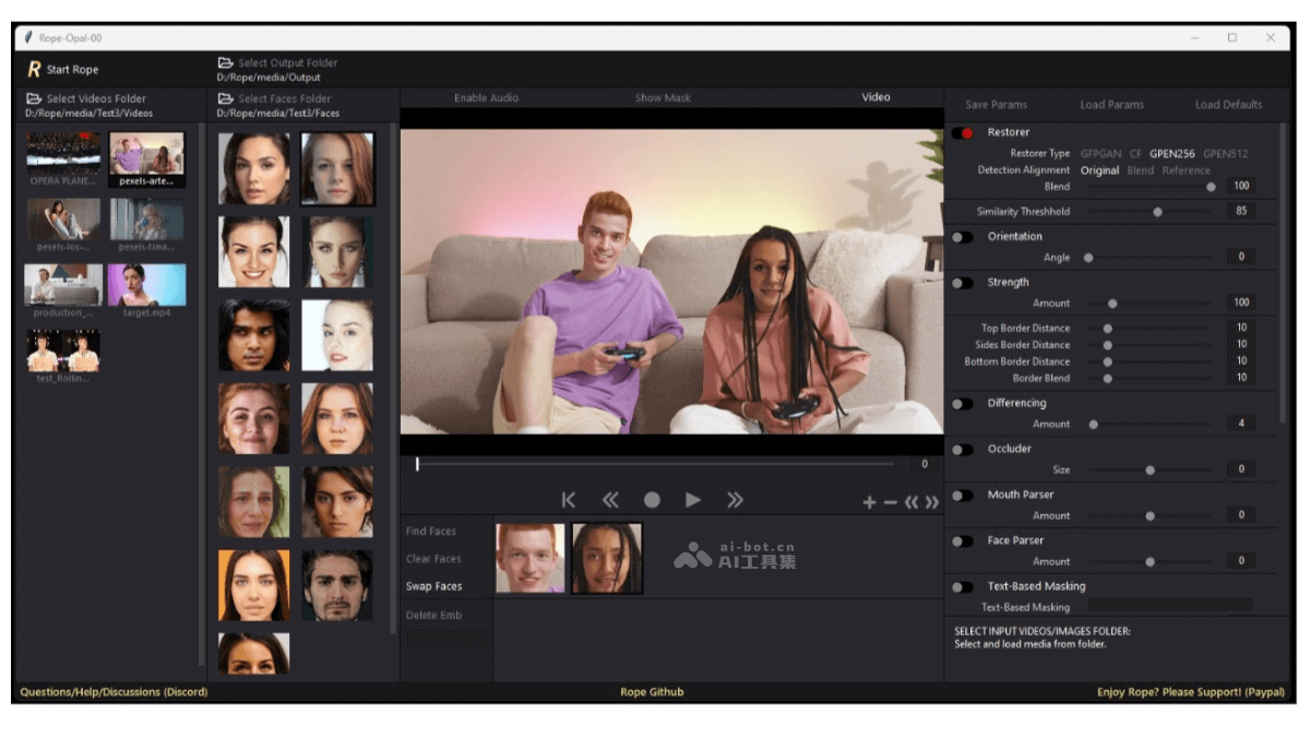 Rope – 基于深度学习模型开源的AI换脸技术