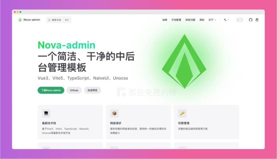 nova admin 官网主页