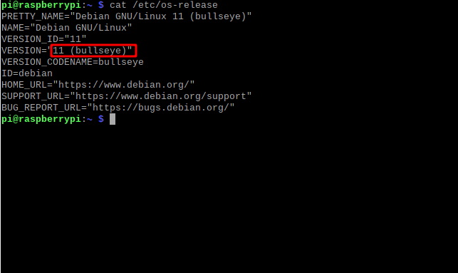 pi-debian-version