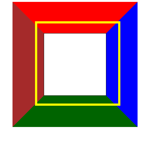 正方形隐藏呈三角形html,border三角形