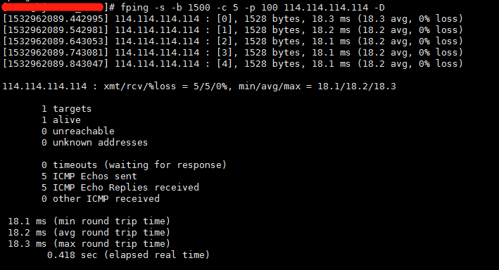 php fping,【Linux 命令】fping ping 包间隔时间详解