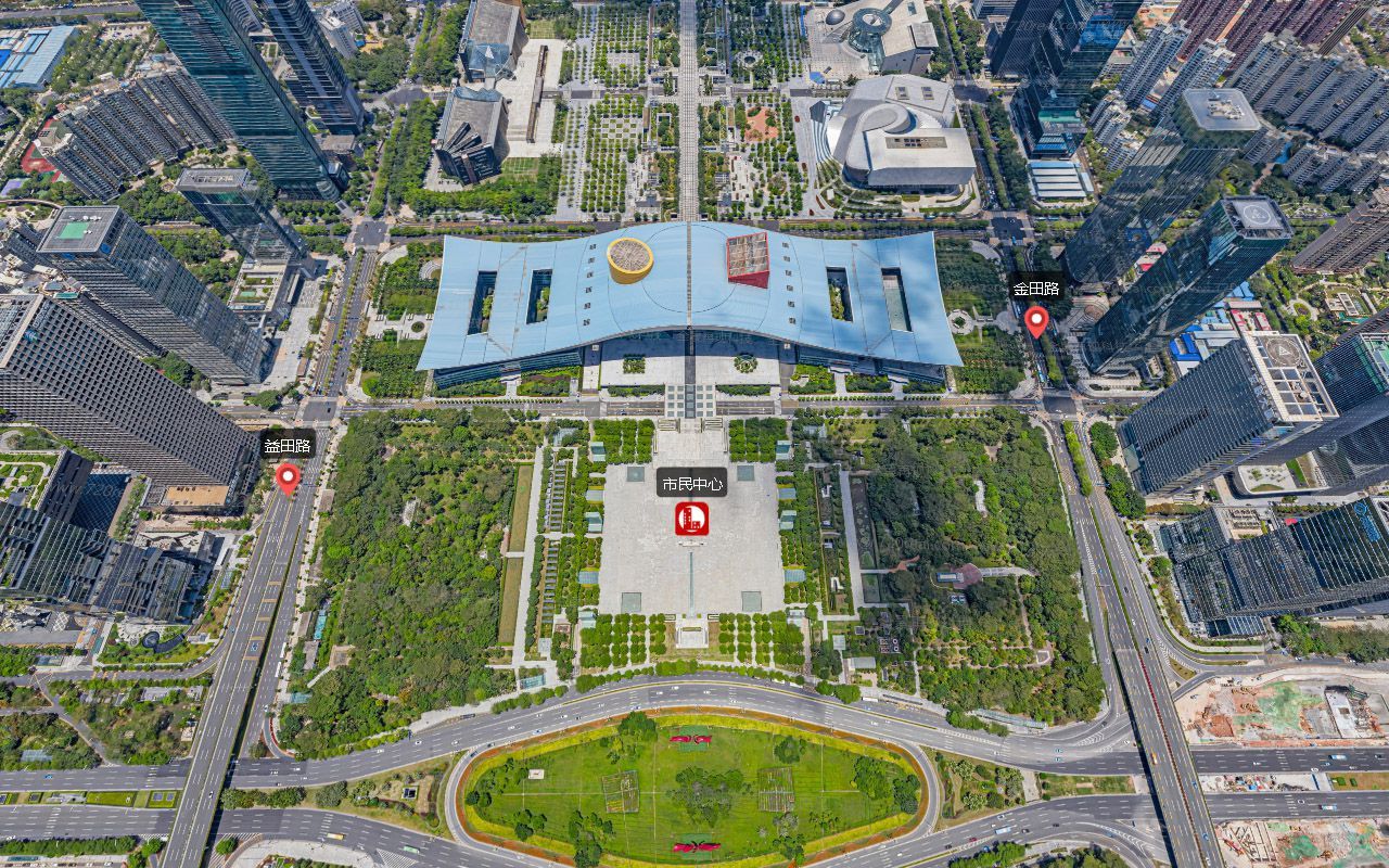 1市民中心深圳市市民中心位于深圳中心区,占地91万平方米.