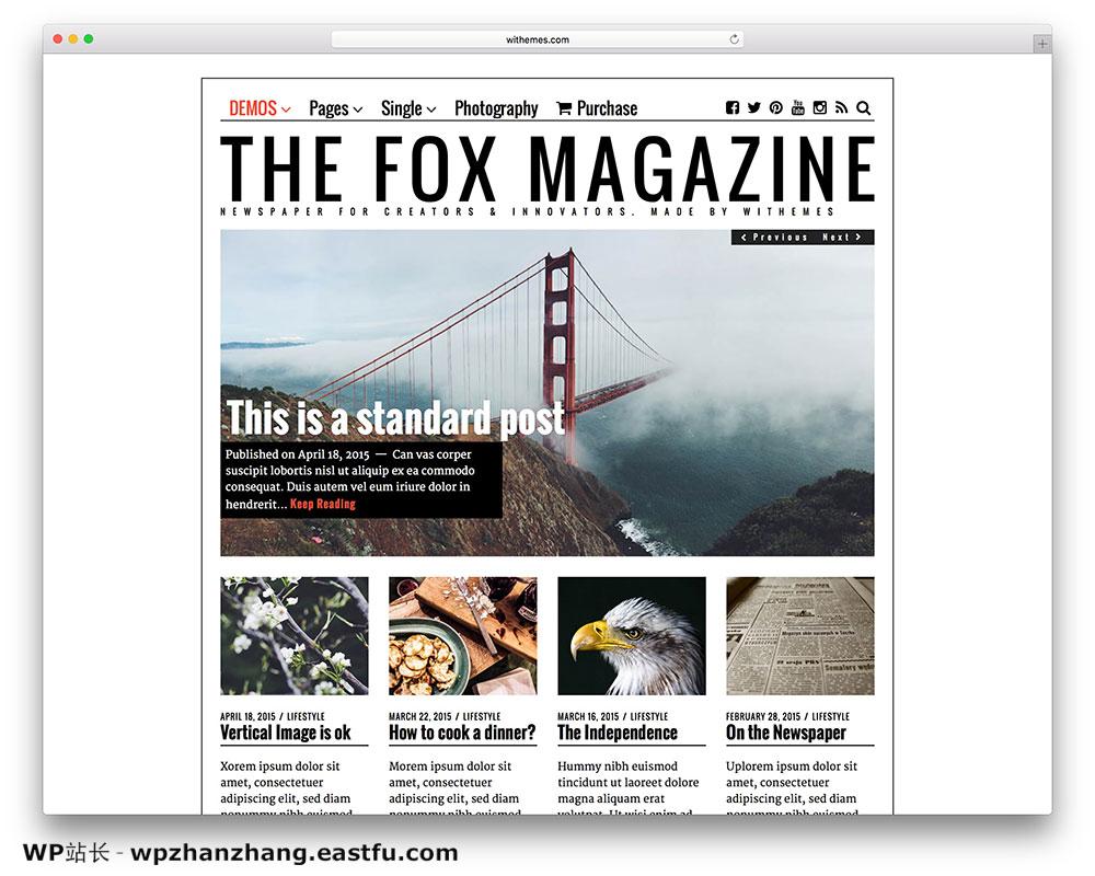 The-fox-magazine-theme-for-creative-bloggers