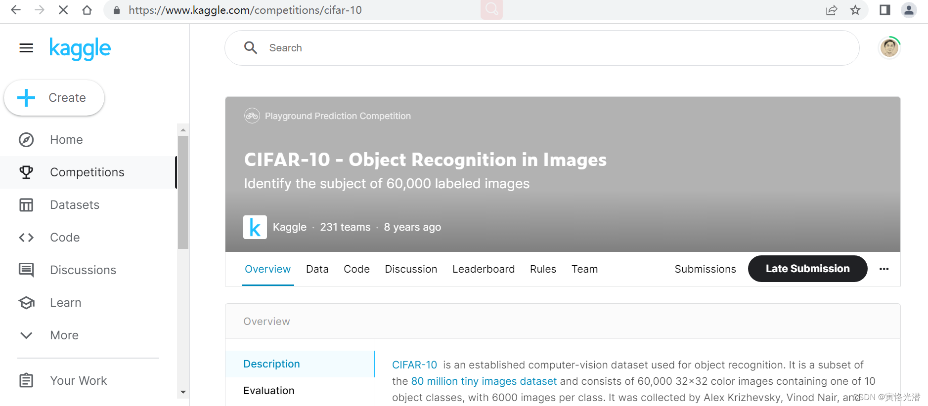 Kaggle系列之CIFAR-10图像识别分类(残差网络模型ResNet-18)