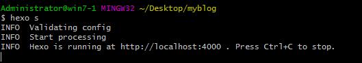 hexo start