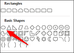 oval shape in basic shapes group