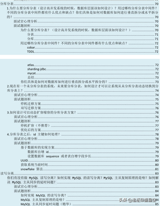 真香！180页100+题15W+字解析的《Java高级面试指南》，果断收下