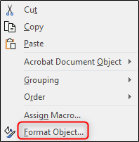 Format object