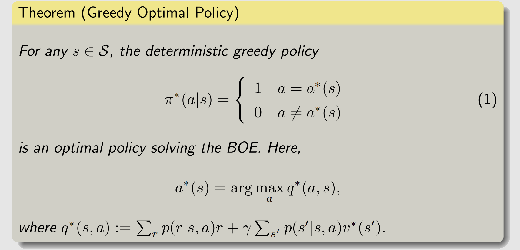 贝尔曼最优方程【BOE】