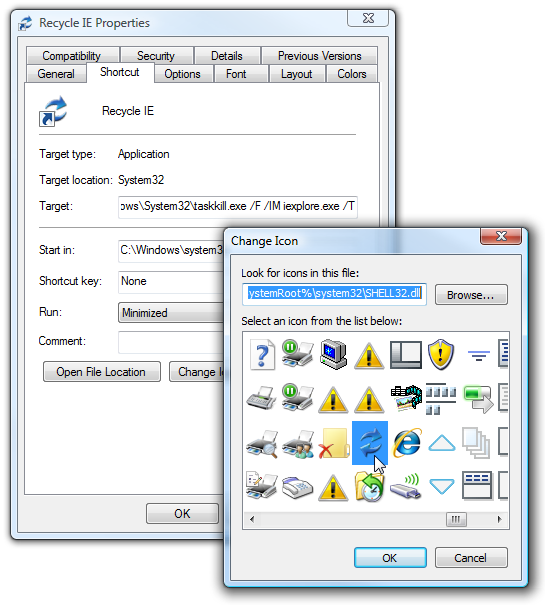 Shortcut Properties