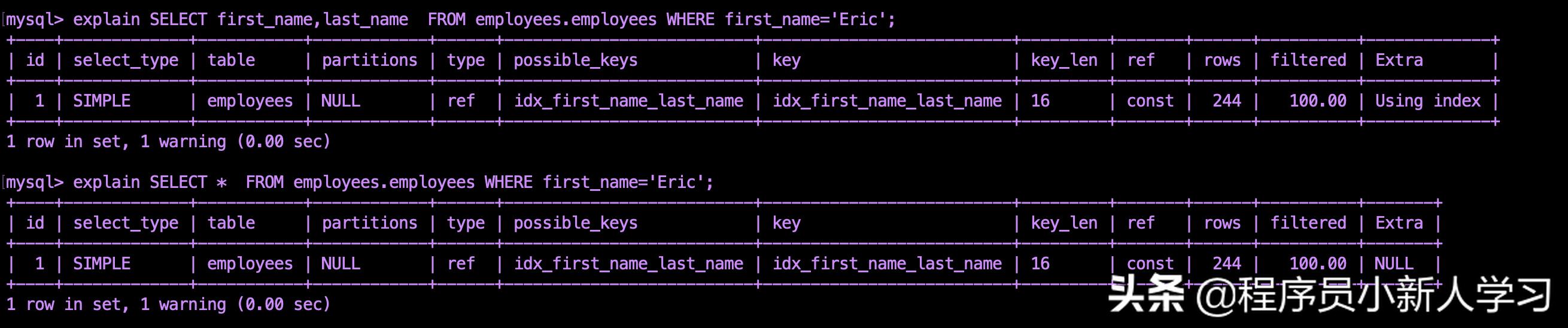 mysql将结果集并排显示_从原理上理解MySQL的优化建议