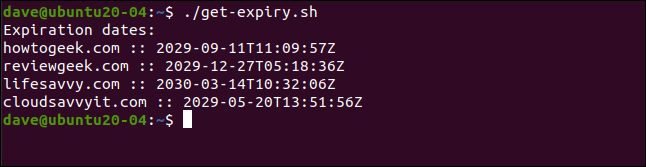 ./get-expiry.sh in a terminal window.