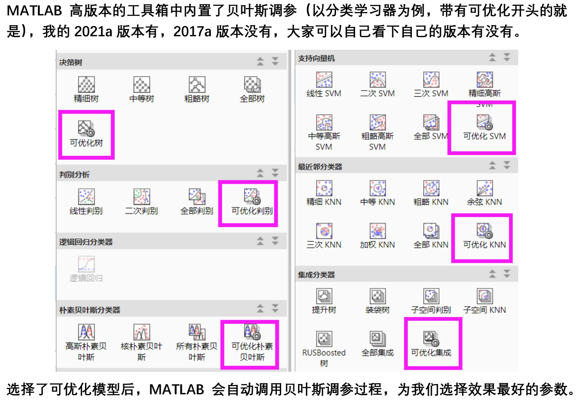 MATLAB初步进行机器学习