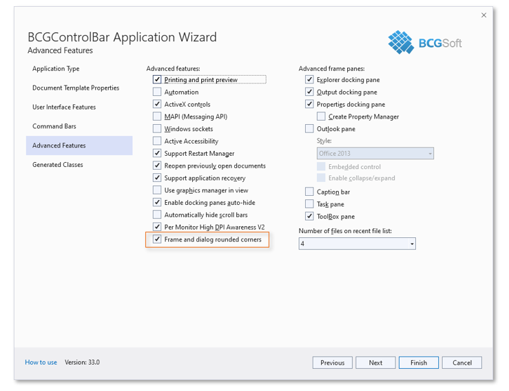MFC界面库BCGControlBar Pro for MFC v33.1 - 更适配Windows 11