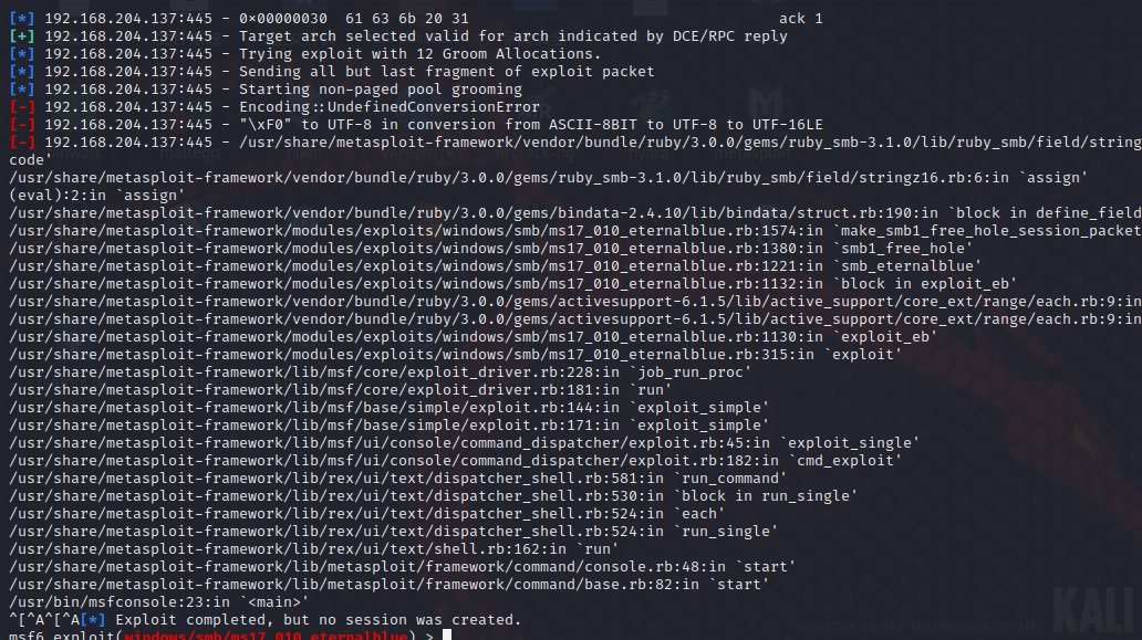60b24bfe5fa386f94ff6bd17314d1545 - Metasploit（msf）利用ms17_010（永恒之蓝）出现Encoding::UndefinedConversionError问题
