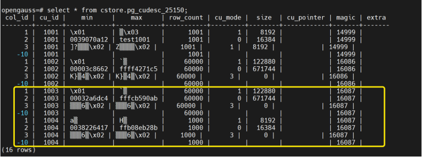 【openGauss/MogDB列存表的delta表测试】