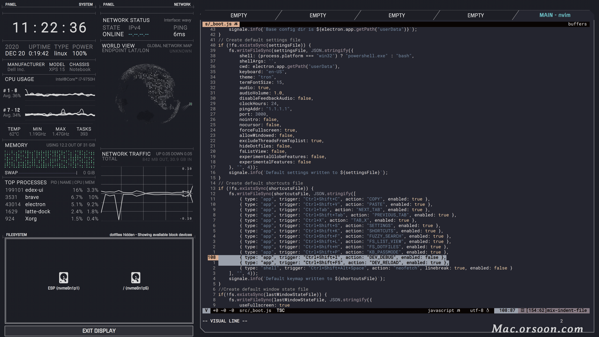 Edex Ui 2 2 6最新版 炫酷的跨平台全屏终端工具 Mac小达人的博客 Csdn博客 Edex Ui