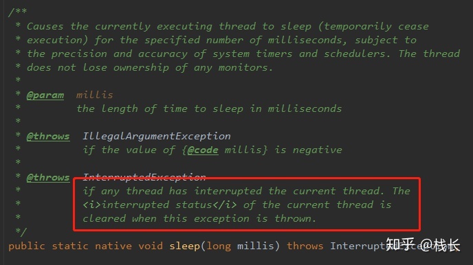 java sleep方法_一文搞懂 Java 线程中断！