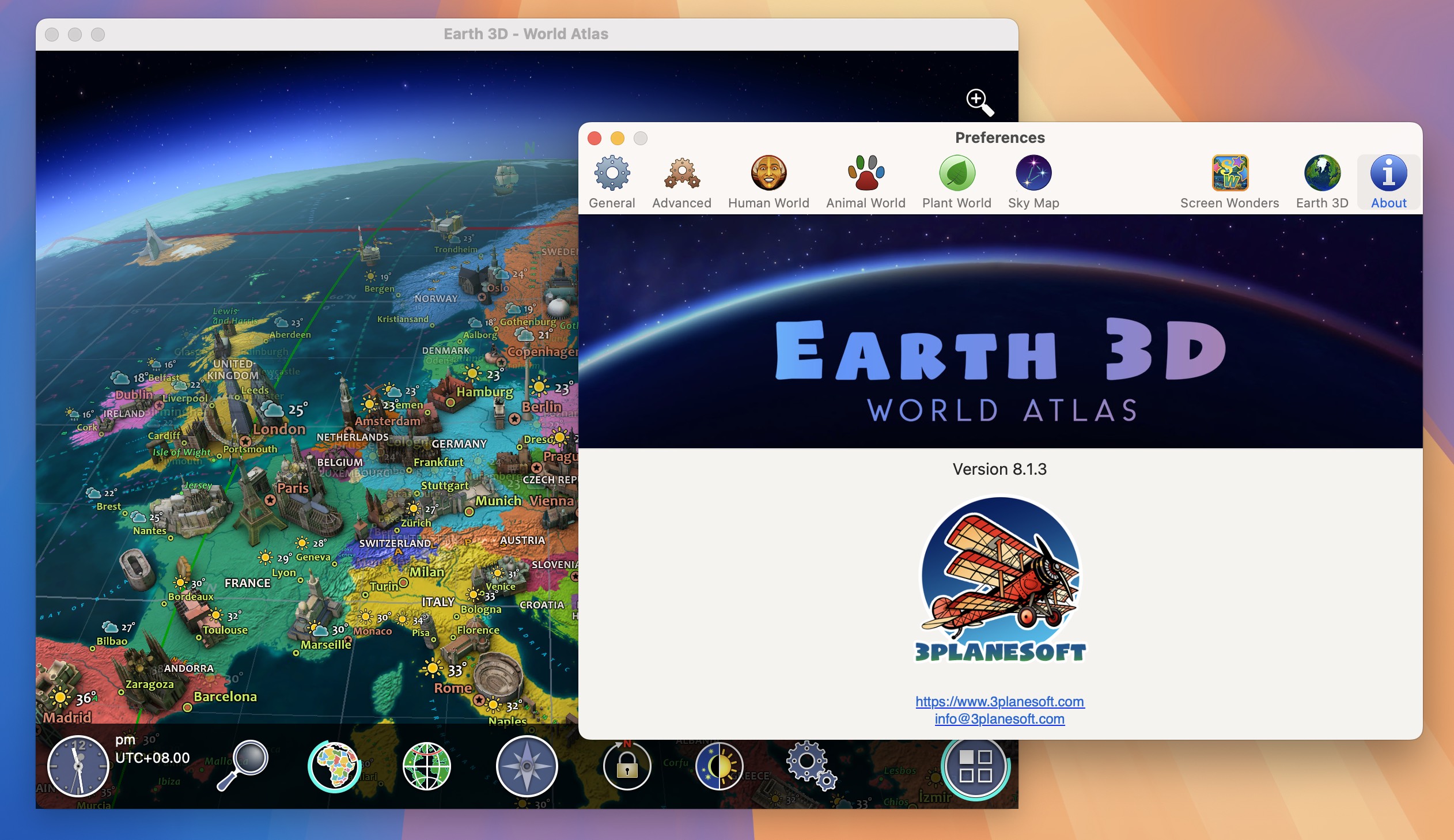 Earth 3D for Mac v8.1.3 3D地球模拟软件 激活版 - 第2张