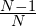 \frac{N-1}{N}