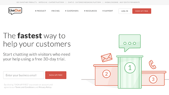 LiveChat signup LiveChat signup