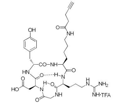 Pentynoic cyclic RGDyK，大环化合物，C32H45N9O9 . CF3COOH