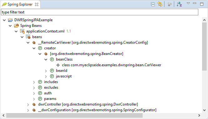 Spring development in MyEclipse