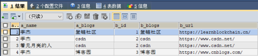 mysql连表查询内连接测试