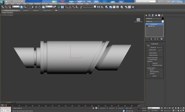 3D Studio Max モデリング チュートリアル未来的なボルトガン