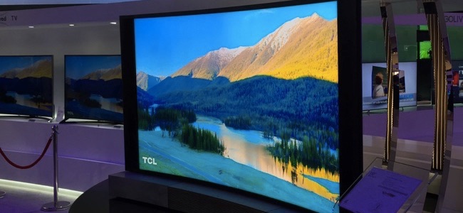 tcl curved 4k tv at ces 2015