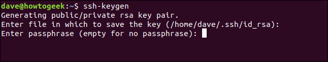 Prompt for passphrase in a terminal window