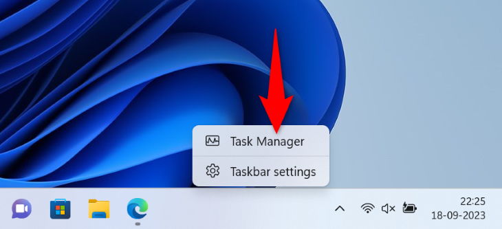 Select "Task Manager" in the menu.