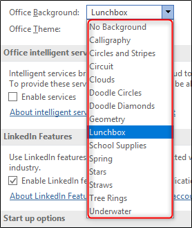 Office Background options