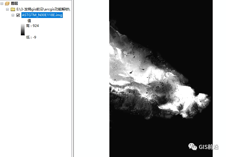 ArcGIS提取DEM中的山脉范围