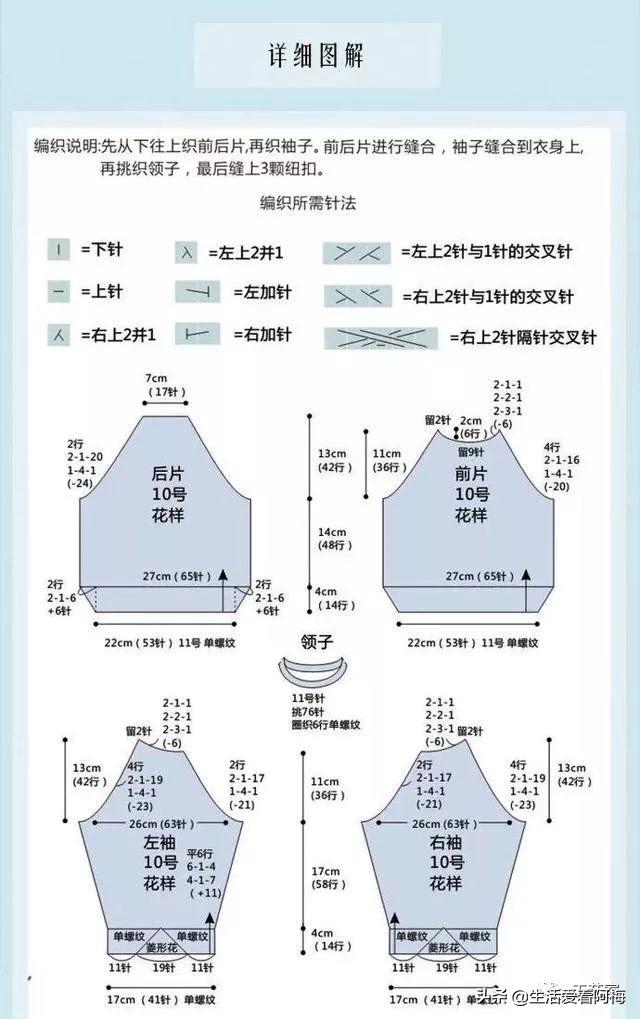 第一款大家整理和收集了几款儿童棒针毛衣编织图解教程,巧手妈咪们